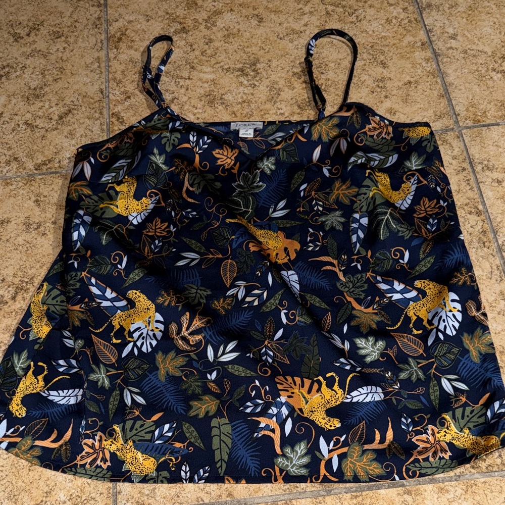 JCrew Leopard Leaf Tank